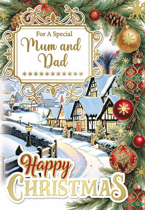 a christmas card for a special mum and dad
