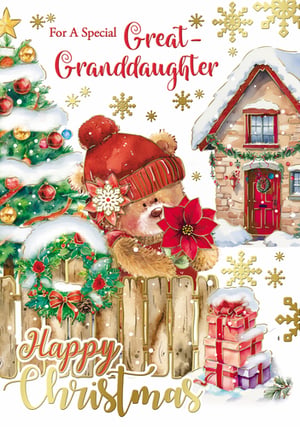 a christmas card for a special great granddaughter