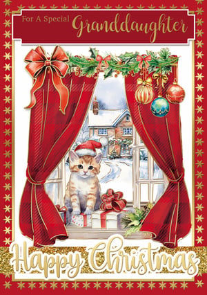 a christmas card for a special granddaughter