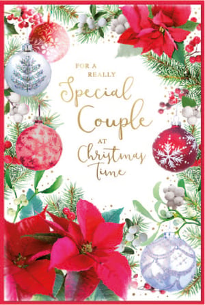 a christmas card that says for a really special couple at christmas time