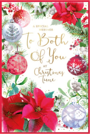 a christmas card that says to both of you at christmas time