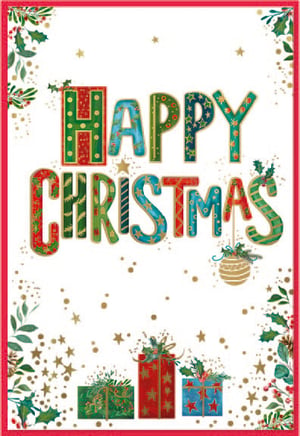 a christmas card that says happy christmas