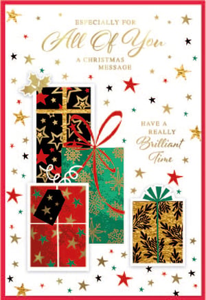 a christmas card that says especially for all of you