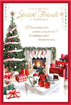 a christmas card that says special friends at christmas