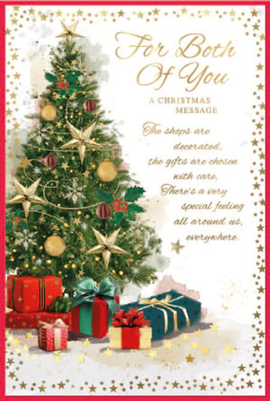 a christmas card that says for both of you