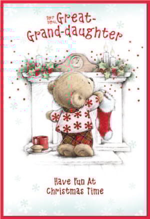 a christmas card for a great granddaughter