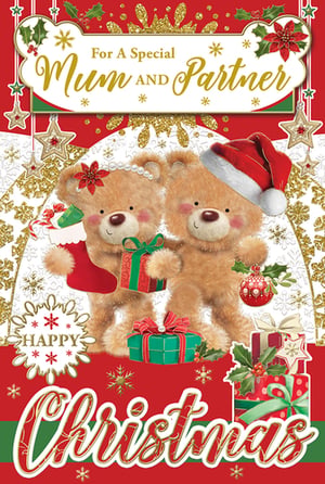 a christmas card for a special mum and partner