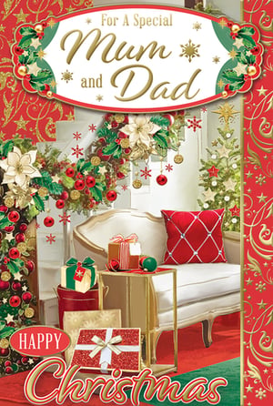 a christmas card for a special mum and dad