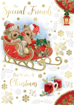 a christmas card that says to special friends
