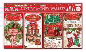a pack of luxury money wallets with envelopes