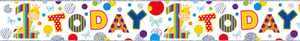 A blue banner that says "1 today."