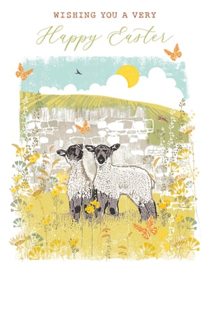 a card that says wishing you a very happy easter