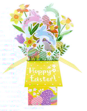 a card that says hoppy easter on it