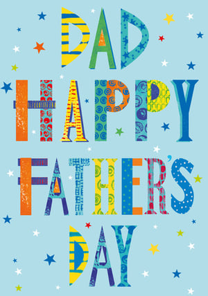 a father 's day card that says dad happy father 's day