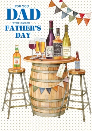 a father 's day card that says dad with love on father 's day