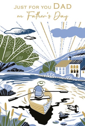 a father 's day card that says just for you dad on it