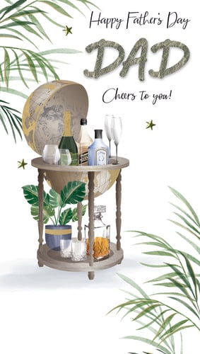 a father 's day card that says dad cheers to you