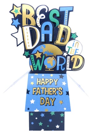 a father 's day card that says best dad in the world
