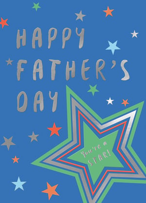 a blue background with the words happy father 's day on it