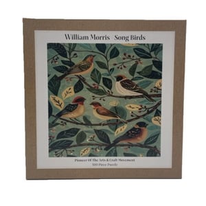 a william morris song birds puzzle in a box