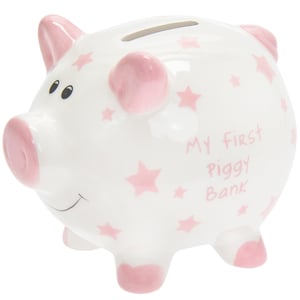 a piggy bank that says my first piggy bank