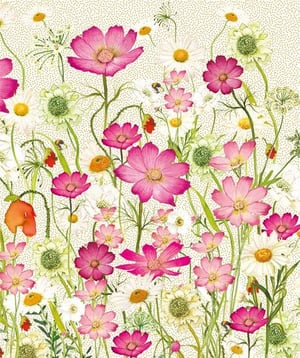 there are many different types of flowers in this painting .