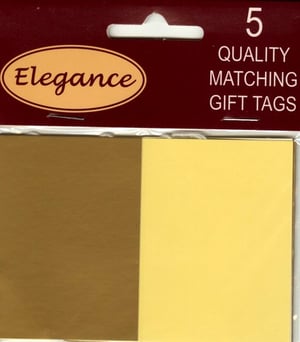 Add a touch of sophistication to every present with these beautiful 5 Gold/Ivory Gift Tags from International Greetings. Each retail pack contains five quality, matching gift tags, featuring an elegant two-tone design of shimmering gold and soft ivory. Perfect for any occasion, these versatile tags will elevate your customers' gift-giving. Stock up with ease; these delightful gift tags are available in a convenient wholesale pack size of 1x6, ensuring your shelves are always ready for those special moments.