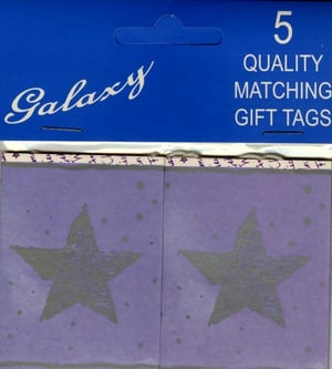 a package of 5 quality matching gift tags by galaxy