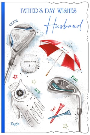 a father 's day wishes card for a husband