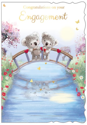 a card that says congratulations on your engagement