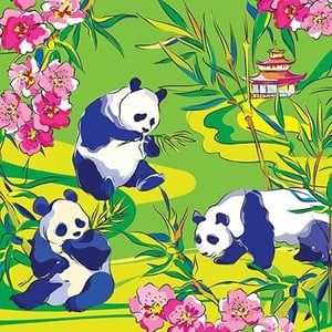 Bring a touch of charming whimsy to your card selection with this delightful 'Blank Female' card from Paper Rose. Featuring an enchanting illustration of playful pandas amidst lush bamboo and vibrant pink cherry blossoms, this design is sure to capture hearts. A traditional pagoda subtly graces the background, adding to the serene, oriental feel. The bright green backdrop makes the deep blue and white pandas pop, creating a truly eye-catching card. Perfect for any occasion, this versatile blank card allows your customers to add their personal message, making it ideal for birthdays, thank yous, or just because. Each pack contains 6 cards of this beautiful design.
