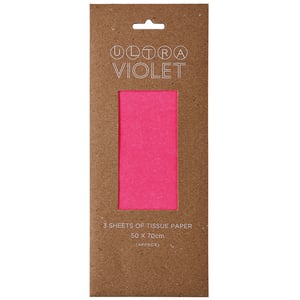 a package of ultra violet 3 sheets of tissue paper