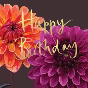 a birthday card with flowers and the words happy birthday
