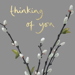 a card that says thinking of you on it