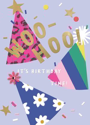 a birthday card that says it 's birthday time