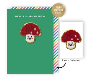 a green card that says have a super birthday