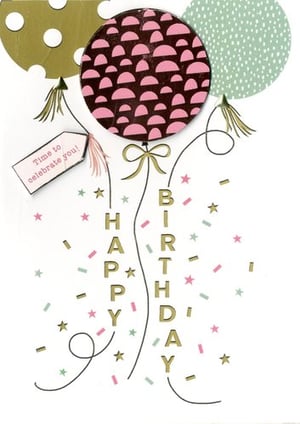 a birthday card that says time to celebrate you