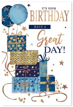 a birthday card that says it 's your birthday have a great day