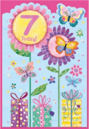 a birthday card for a 7 year old girl