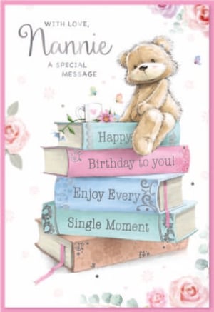 a birthday card for a husband with two giraffes and balloons .