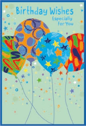 a birthday card that says birthday wishes especially for you