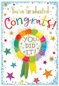 a congratulations card that says you 've graduated