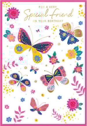 a birthday card for a very special friend