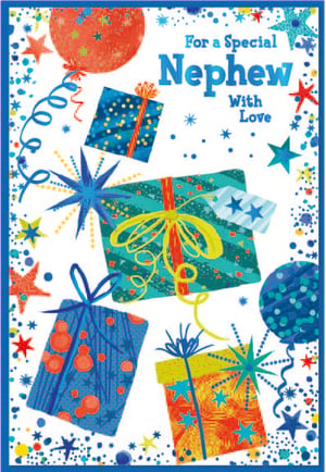 a birthday card for a special nephew with love