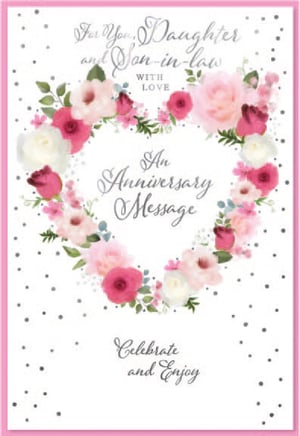 a daughter and son in law with love an anniversary message