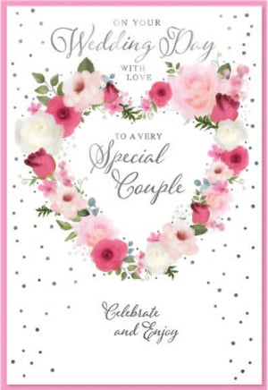 on your wedding day with love to a very special couple celebrate and enjoy