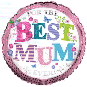 A balloon that says "my bestest mum" on it.