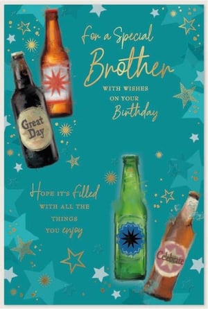 a birthday card for a special brother with wishes on your birthday .