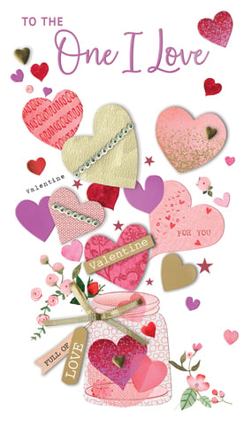 a valentine 's day card that says to the one i love