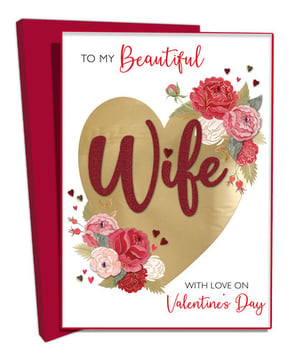 a valentine 's day card for a beautiful wife